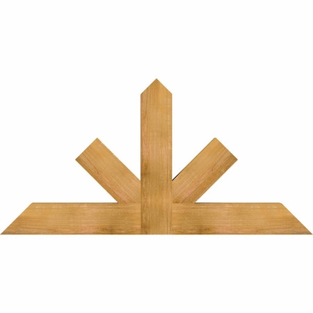 Ekena Millwork Saratoga Rough Sawn Timber Gable Bracket, Western Red Cedar, 60"W x 30"H x 4"D x 6"F, 12/12 Pitch GBW060X30X0406SAR00RWR
